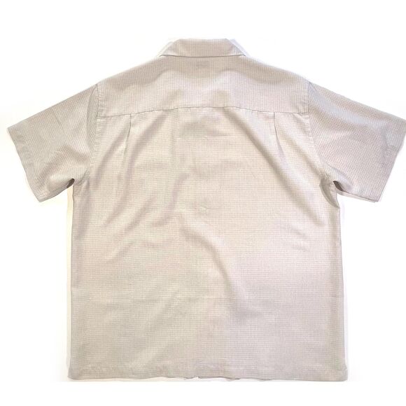 Jantzen XL Embroidered Palm Camp Shirt Tan - Picture 3 of 6